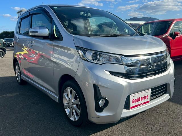 eKカスタム G 純正ナビ/バックカメラ/フルセグTV/電動格納ミラー/オートエアコン/純正14インチAW/HIDヘッドライト/プッシュスタート(8枚目)