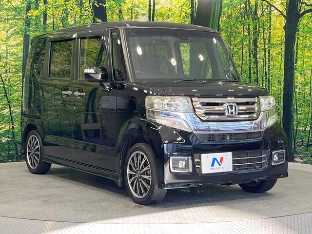 Ｎ－ＢＯＸカスタム Ｇ・ターボＬパッケージ　両側電動ドア　純正ＳＤナビ　バックカメラ　禁煙車　ハーフレザーシート　スマートキー　ＨＩＤヘッド　ビルトインＥＴＣ　クルコン　オートエアコン　純正１４インチアルミ　Ｂｌｕｅｔｏｏｔｈ　ＣＤ（16枚目）