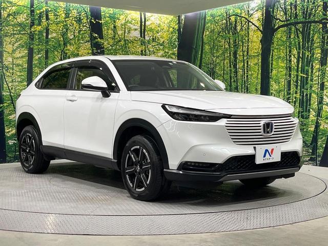 ヴェゼル e:HEV X 純正9型SDナビ バックカメラ レーダークルーズ 禁煙車 コーナーセンサー スマートキー LEDヘッド ビルトインETC 車線逸脱警報 オートライト オートエアコン 純正16インチアルミ(16枚目)