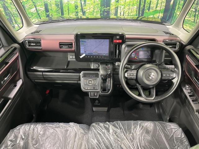 スペーシアカスタム ハイブリッドGS 届出済未使用車 純正9型ナビ 電動スライドドア 全周囲カメラ 衝突被害軽減システム レーダークルーズ シートヒーター コーナーセンサー スマートキー LEDヘッド 純正14インチアルミ 車線逸脱警報(2枚目)