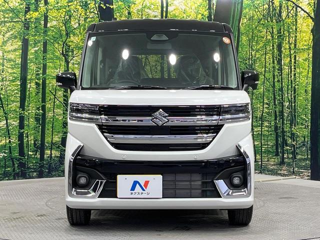 スペーシアカスタム ハイブリッドXS 届出済未使用車 両側電動ドア 衝突被害軽減システム レーダークルーズ シートヒーター コーナーセンサー スマートキー LEDヘッド 純正15インチアルミ 車線逸脱警報 オートライト オートエアコン(14枚目)