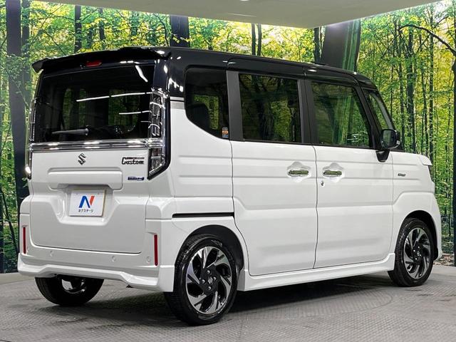スペーシアカスタム ハイブリッドXS 届出済未使用車 両側電動ドア 衝突被害軽減システム レーダークルーズ シートヒーター コーナーセンサー スマートキー LEDヘッド 純正15インチアルミ 車線逸脱警報 オートライト オートエアコン(17枚目)