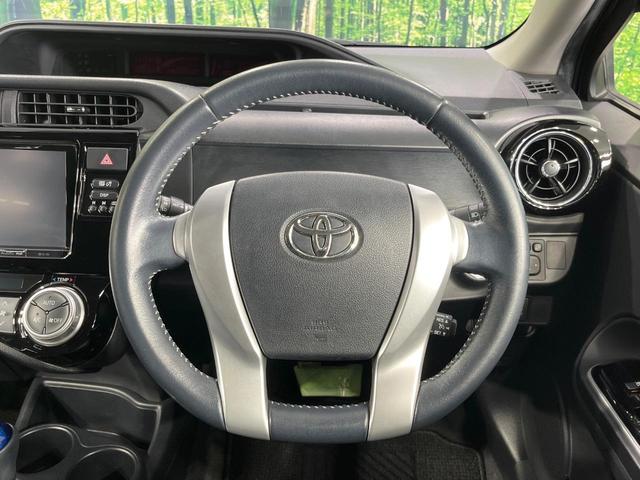 アクア Ｇブラックソフトレザーセレクション　禁煙車　フルエアロ　純正９型ＳＤナビ　スマートキー　ＬＥＤヘッド　ビルトインＥＴＣ　クルコン　純正１６インチアルミ　オートライト　合皮シート　オートエアコン　Ｂｌｕｅｔｏｏｔｈ　ＤＶＤ再生　フルセグ（11枚目）