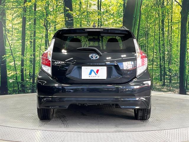 アクア Ｇブラックソフトレザーセレクション　禁煙車　フルエアロ　純正９型ＳＤナビ　スマートキー　ＬＥＤヘッド　ビルトインＥＴＣ　クルコン　純正１６インチアルミ　オートライト　合皮シート　オートエアコン　Ｂｌｕｅｔｏｏｔｈ　ＤＶＤ再生　フルセグ（15枚目）