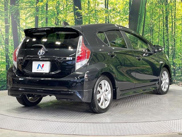 アクア Ｇブラックソフトレザーセレクション　禁煙車　フルエアロ　純正９型ＳＤナビ　スマートキー　ＬＥＤヘッド　ビルトインＥＴＣ　クルコン　純正１６インチアルミ　オートライト　合皮シート　オートエアコン　Ｂｌｕｅｔｏｏｔｈ　ＤＶＤ再生　フルセグ（17枚目）