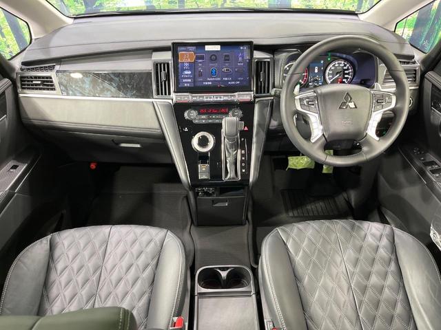 デリカD:5 ブラックエディション 禁煙車 ディーゼル(軽油) 両側電動ドア BIGX11型ナビ 12型後席モニター 電動サイドステップ バックカメラ 衝突被害軽減システム レーダークルーズ 電動リアゲート レザーシート パワーシート(2枚目)