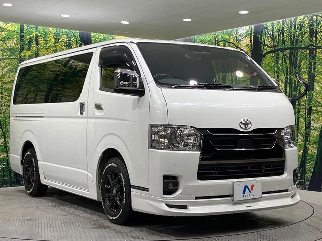 ハイエースバン スーパーＧＬ　ダークプライムＩＩ　禁煙車　モデリスタフルエアロ　両側電動ドア　純正ＳＤナビ　全周囲カメラ　衝突被害軽減システム　コーナーセンサー　ＬＥＤヘッド　ＥＴＣ　車線逸脱警報　オートライト　オートエアコン　Ｂｌｕｅｔｏｏｔｈ（16枚目）