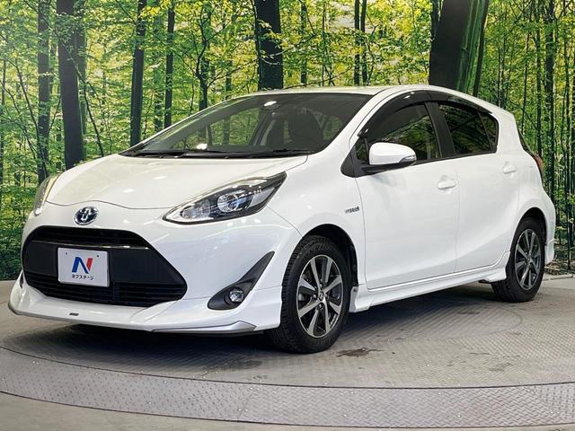 アクア Ｇ　禁煙車　モデリスタフルエアロ　純正ＳＤナビ　バックカメラ　衝突被害軽減システム　ドラレコ　コーナーセンサー　スマートキー　ＬＥＤヘッド　ＥＴＣ　クルコン　純正１５インチアルミ　車線逸脱警報（3枚目）