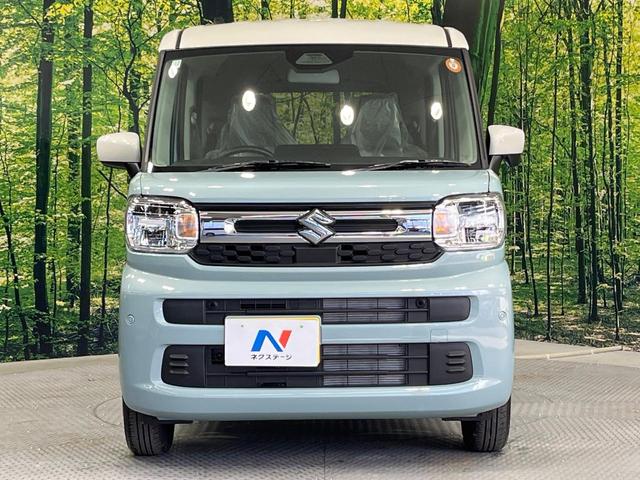 スペーシア ハイブリッドＸ　届出済未使用車　両側電動ドア　衝突被害軽減システム　コーナーセンサー　スマートキー　シートヒーター　ＬＥＤヘッド　オートライト　オートエアコン　アイドリングストップ　電動格納ミラー（14枚目）