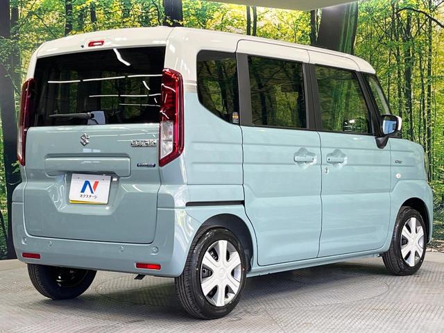 スペーシア ハイブリッドＸ　届出済未使用車　両側電動ドア　衝突被害軽減システム　コーナーセンサー　スマートキー　シートヒーター　ＬＥＤヘッド　オートライト　オートエアコン　アイドリングストップ　電動格納ミラー（17枚目）