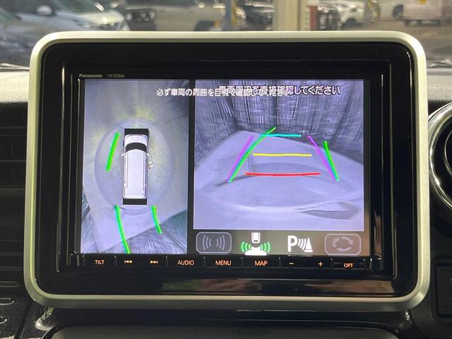 スペーシアカスタム ハイブリッドＸＳターボ　禁煙車　両側電動ドア　純正８型ナビ　全周囲カメラ　ドラレコ　ビルトインＥＴＣ　衝突被害軽減システム　シートヒーター　コーナーセンサー　スマートキー　ＬＥＤヘッド　クルコン　オートライト（5枚目）