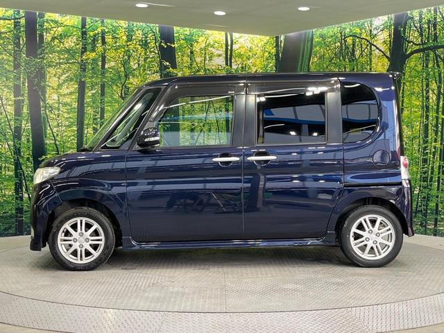 タント カスタムＸリミテッド　禁煙車　電動スライドドア　ポータブルナビ　スマートキー　ＨＩＤヘッドライト　ＥＴＣ　純正１５インチアルミホイール　オートエアコン　ＨＩＤフォグライト　革巻きステアリングホイール（50枚目）