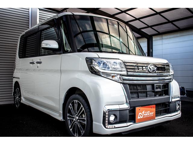 タント カスタムRS トップエディションSAII 禁煙 ブルートゥースオーディオ 前後誤発進抑制 横滑り防止 ナビTV 地デジ キーフリーシステム LEDヘッドライト スマートキー Bカメラ オートライト 盗難防止システム パワステ パワーウインドウ(3枚目)