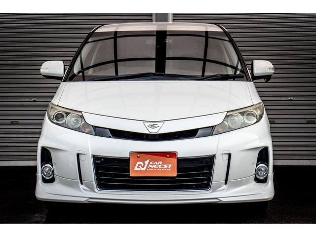 エスティマ アエラス　Ｒカメラ　禁煙　イモビライザー　地デジＴＶ　Ｓキー　Ｂｌｕｅｔｏｏｔｈ音楽　ナビＴＶ　デュアルエアバック　エアロ　オットマン　エアコン　ＰＳ　クルコン　Ｗエアコン　ＨＤＤナビ　ＥＴＣ　３列　ＡＢＳ（3枚目）