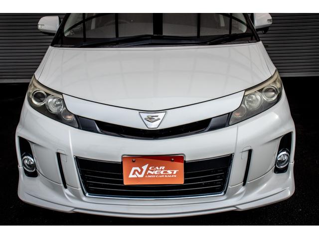 エスティマ アエラス　Ｒカメラ　禁煙　イモビライザー　地デジＴＶ　Ｓキー　Ｂｌｕｅｔｏｏｔｈ音楽　ナビＴＶ　デュアルエアバック　エアロ　オットマン　エアコン　ＰＳ　クルコン　Ｗエアコン　ＨＤＤナビ　ＥＴＣ　３列　ＡＢＳ（4枚目）