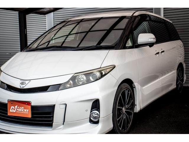 エスティマ アエラス　Ｒカメラ　禁煙　イモビライザー　地デジＴＶ　Ｓキー　Ｂｌｕｅｔｏｏｔｈ音楽　ナビＴＶ　デュアルエアバック　エアロ　オットマン　エアコン　ＰＳ　クルコン　Ｗエアコン　ＨＤＤナビ　ＥＴＣ　３列　ＡＢＳ（6枚目）