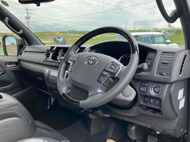 ハイエースバン スーパーGL ダークプライムII デジタルインナーミラー クリアランスソナー レーンアシスト 衝突被害軽減システム 両側電動スライドドア オートマチックハイビーム スマートキー 100V電源 ESC メーカーオプションアルミホイール(40枚目)