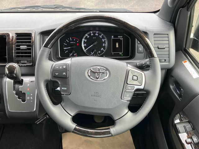 ハイエースバン スーパーGL ダークプライムII デジタルインナーミラー クリアランスソナー レーンアシスト 衝突被害軽減システム 両側電動スライドドア オートマチックハイビーム スマートキー 100V電源 ESC メーカーオプションアルミホイール(53枚目)