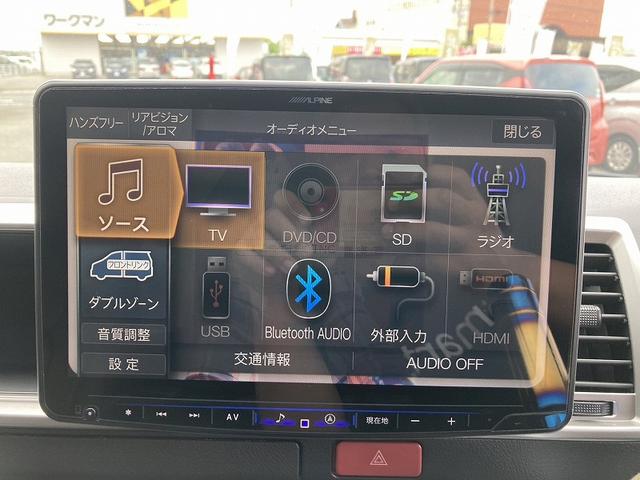 ハイエースワゴン ＧＬ　１０人乗　パワースライドドア　ＬＥＤヘッドライト　アルパイン車種別フローティングナビ　バックカメラ　ＥＴＣ　フリップダウンモニター　ローダウン　４１５ＣＯＢＲＡエアロ　ブラックレザー調シートカバー（17枚目）