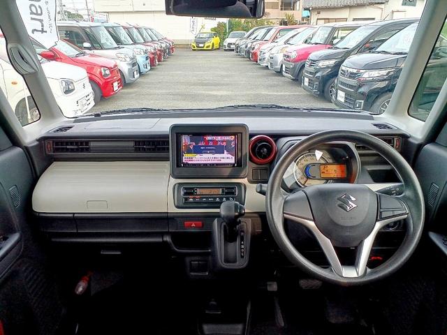 スペーシア ハイブリッドG セーフティS 社外ナビ 地デジ/DVD/BT ETC Pスタート スマートキー Aストップ Aライト Pガラス コーナーセンサー 電格ミラー PWRモード ベンチシート アームレスト 車線逸脱警報(11枚目)