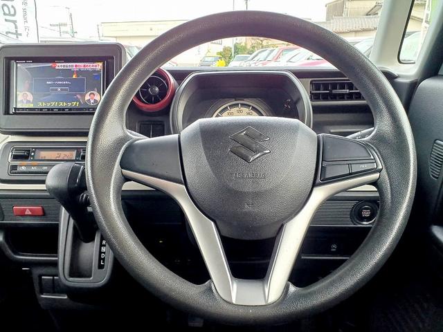 スペーシア ハイブリッドG セーフティS 社外ナビ 地デジ/DVD/BT ETC Pスタート スマートキー Aストップ Aライト Pガラス コーナーセンサー 電格ミラー PWRモード ベンチシート アームレスト 車線逸脱警報(17枚目)