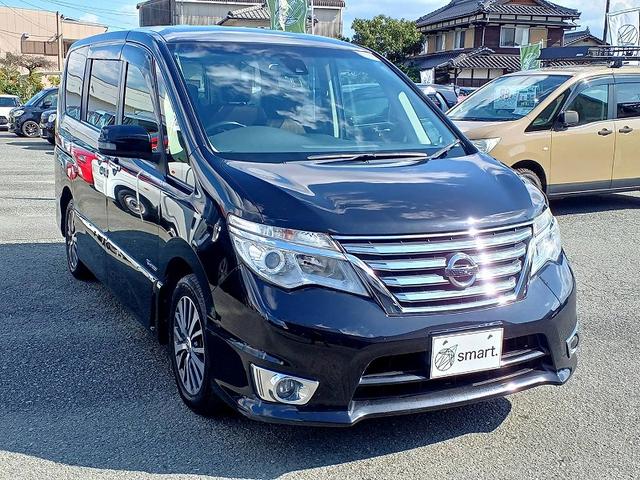 セレナ ハイウェイスター S-ハイブリッド 後期 エマブレ ナビ 地デジ/DVD/BT フリップダウン 両電スラ Bカメラ クルコン ETC スマートキー Pスタート Aライト フォグ ウィンカーミラー 電格ミラー 車線逸脱警報 横滑り防止機能(5枚目)