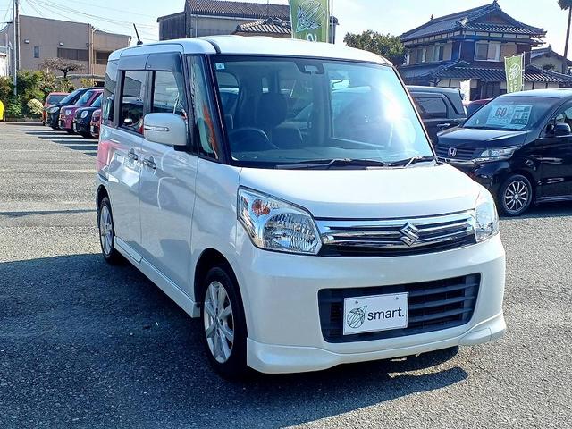 スペーシア Ｘリミテッド　ＲＢＳ　純正ナビ　地デジ　Ｂカメラ　両電スラ　ＨＩＤライト　両席シートヒーター　Ａライト　ステリモ　スマートキー　スペアキー★　Ｐスタ　電格ミラー　シートリフター　ベンチシート　アームレスト（5枚目）