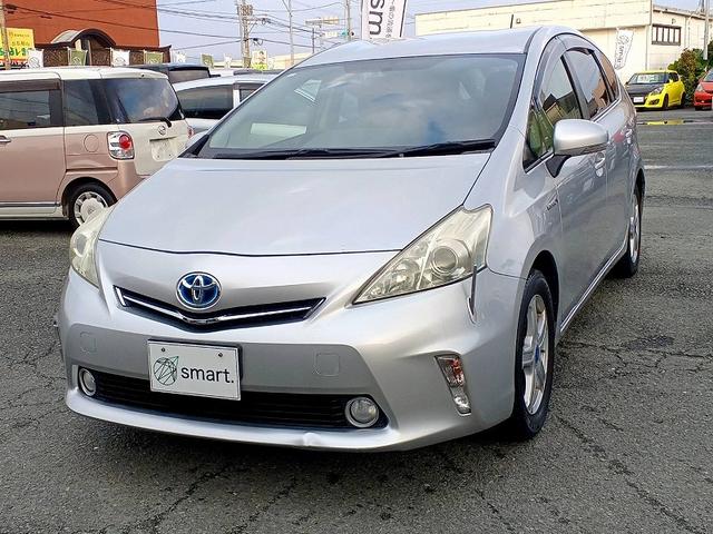 プリウスアルファ Ｓ　Ｌセレクション　ナビ　ＥＴＣ　社外アルミ　フォグ　電格ミラー　スマートキー　Ｐスタート　Ａライト　ステリモ　チルトステアリング　サイドバイザー　フロアマット　Ｐガラス　ウィンカーミラー　コーナーポール（3枚目）