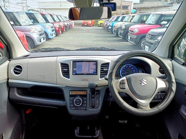 ワゴンＲ ＦＺ　後期　ＲＢＳ　ナビ　フルセグ　ＤＶＤ　Ｐスタート　スマートキー　スペアキー　ＥＴＣ　Ａライト　Ａストップ　シートヒーター　ベンチシート　アームレスト　Ｐガラス　マット　バイザー　ウィンカーミラー（11枚目）