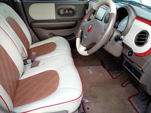 アルトラパンショコラ Ｇ　社外ナビ　フルセグ　ＥＴＣ　ＨＩＤライト　Ｐスタート　スマートキー　スペアキー　電格ミラー　Ａライト　シートリフター　ベンチシート　アームレスト　Ａストップ　Ｐガラス　マット　バイザー　リアワイパー（12枚目）