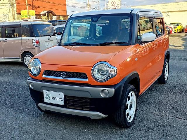 ハスラー Ｇ　後期　ＲＢＳ　２トーン　ナビ　地デジ　ＤＶＤ　Ｂカメラ　ＨＩＤライト　両席シートヒーター　スマートキー　Ｐスタート　Ａライト　セキュリティ　Ｐガラス　Ａストップ　Ｓエネチャージ　ベンチシート（3枚目）