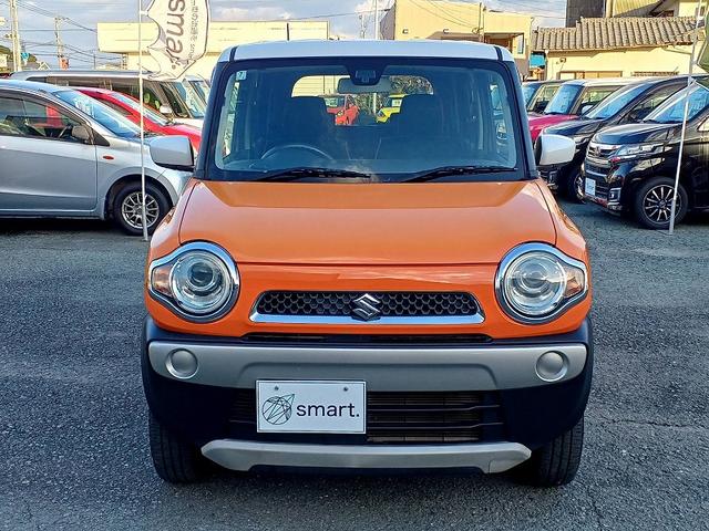 ハスラー Ｇ　後期　ＲＢＳ　２トーン　ナビ　地デジ　ＤＶＤ　Ｂカメラ　ＨＩＤライト　両席シートヒーター　スマートキー　Ｐスタート　Ａライト　セキュリティ　Ｐガラス　Ａストップ　Ｓエネチャージ　ベンチシート（4枚目）