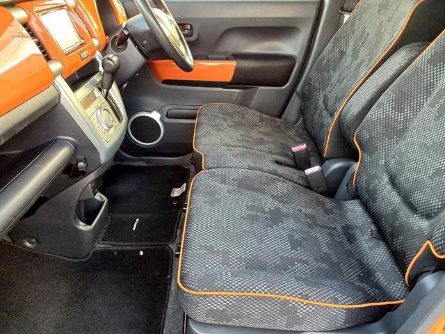 ハスラー Ｇ　後期　ＲＢＳ　２トーン　ナビ　地デジ　ＤＶＤ　Ｂカメラ　ＨＩＤライト　両席シートヒーター　スマートキー　Ｐスタート　Ａライト　セキュリティ　Ｐガラス　Ａストップ　Ｓエネチャージ　ベンチシート（13枚目）