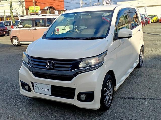 Ｎ－ＷＧＮカスタム Ｇ　ナビ　地デジ　ＤＶＤ　ＢＴ　Ｂカメラ　スマートキー　Ｐスタート　ＥＴＣ　ステアリングスイッチ　ＨＩＤライト　フォグ　Ａライト　セキュリティ　ウィンカーミラー　電格ミラー　Ｐガラス　横滑り防止　ＥＣＯＮ（3枚目）