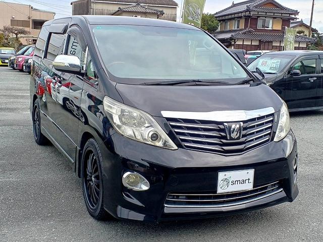 アルファード ２４０Ｓ　両側電動スライドドア　ナビ　地デジ　ＤＶＤ　ＢＴ　Ｂカメラ　ＥＴＣ　ＨＩＤライト　フォグ　社外アルミ　電格ミラー　スマートキー　Ｐスタート　Ａライト　ステリモ　横滑り防止　Ｐガラス　マット　バイザー（5枚目）