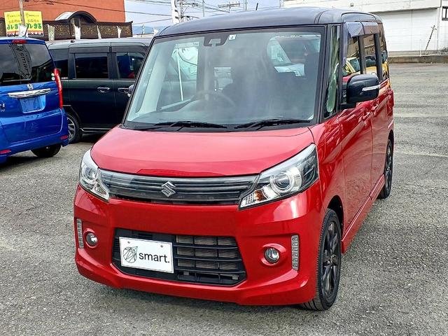 スペーシアカスタム ＸＳリミテッド　ＲＢＳ　２トーン　ナビ　地デジ　ＤＶＤ　ＢＴ　両電スラ　Ｂカメラ　ＨＩＤ　ハーフレザーシート　スマートキー　Ｐスタート　スペアキー　Ａライト　フォグ　両席シートヒーター　ステリモ　電格ミラー（4枚目）