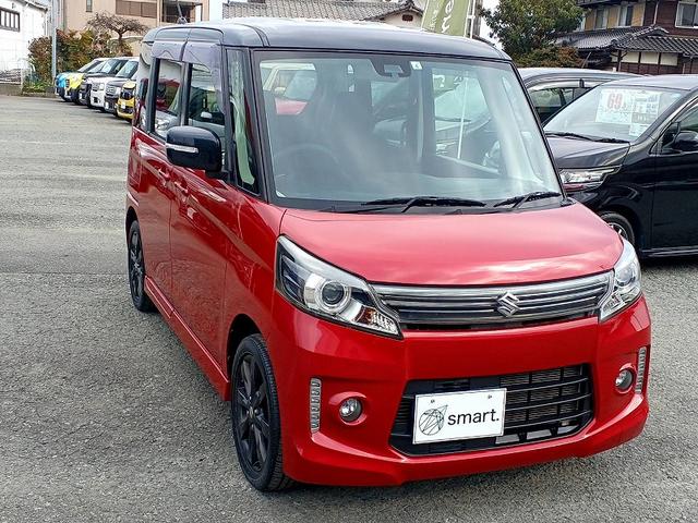 スペーシアカスタム ＸＳリミテッド　ＲＢＳ　２トーン　ナビ　地デジ　ＤＶＤ　ＢＴ　両電スラ　Ｂカメラ　ＨＩＤ　ハーフレザーシート　スマートキー　Ｐスタート　スペアキー　Ａライト　フォグ　両席シートヒーター　ステリモ　電格ミラー（6枚目）