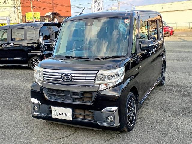 タント カスタムＸ　ＳＡＩＩ　後期　ナビ　地デジ　ＢＴ　電動スライドドア　スマアシ２　ＬＥＤライト　フォグ　社外アルミ　電格ミラー　エコアイドル　スマートキー　Ｐスタート　Ａライト　横滑り防止機能　ロールサンシェード　Ｐガラス（2枚目）