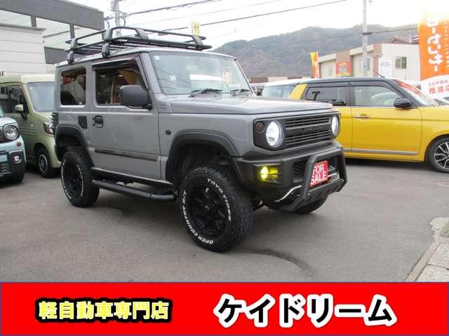 ジムニー ＸＬ　２インチリフトアツプ前後トーションバー装備社外アルミサイドステップルーフキャリアリヤラダー社外ＬＥＤライトレザーシートカバー社外コンビステアリングナビＴＶバツクカメラプツシュスタータースマートキー（6枚目）