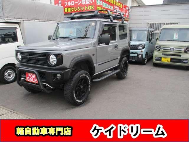 ジムニー ＸＬ　２インチリフトアツプ前後トーションバー装備社外アルミサイドステップルーフキャリアリヤラダー社外ＬＥＤライトレザーシートカバー社外コンビステアリングナビＴＶバツクカメラプツシュスタータースマートキー（7枚目）