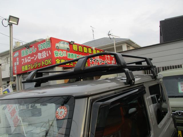 ジムニー ＸＬ　２インチリフトアツプ前後トーションバー装備社外アルミサイドステップルーフキャリアリヤラダー社外ＬＥＤライトレザーシートカバー社外コンビステアリングナビＴＶバツクカメラプツシュスタータースマートキー（17枚目）