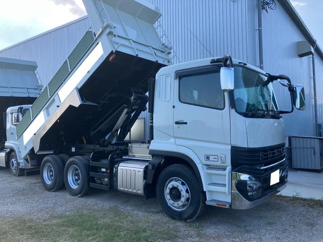 スーパーグレート 　新型　三菱トラック　大型ダンプ　１２速ＡＭＴ（機械式自動トランスミッション）　Ｌゲート　後輪ダブル（3枚目）