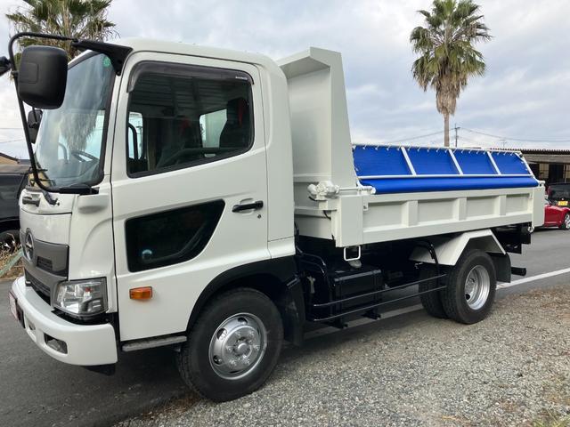 ヒノレンジャー ダンプ 後輪ダブル Lゲートダンプ 電動コボレーン付き全塗装仕上 車検1年付(6枚目)
