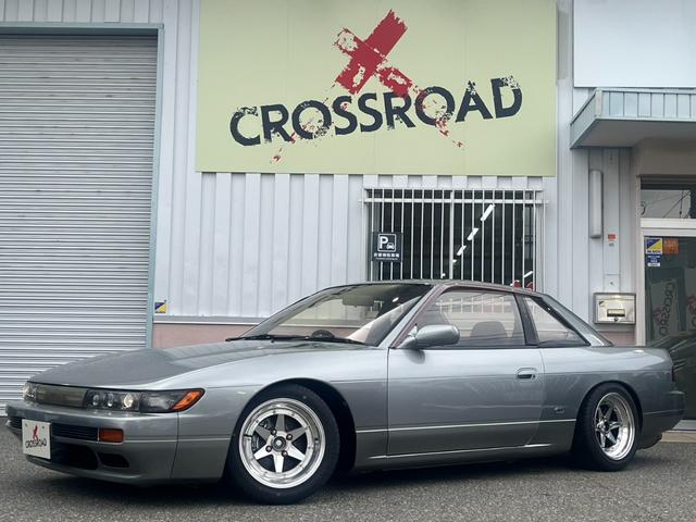 シルビア Ｋ’ｓクラブセレクションスーパーハイキャスＰ　新品フルタップ車高調　ロンシャン　１５インチアルミホイール　新品タイヤ装着　全塗装済車両　サンルーフ　社外マフラー　レカロシート　社外ステアリング（2枚目）