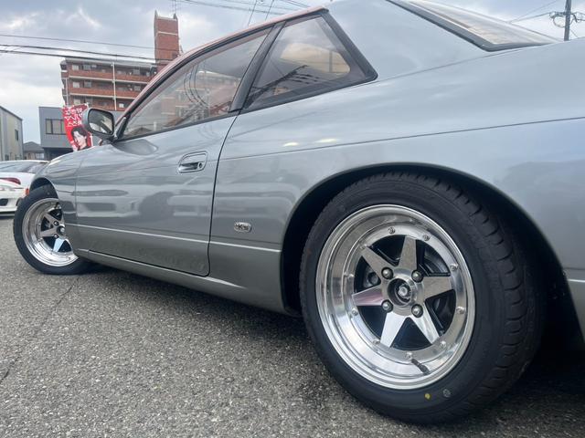シルビア Ｋ’ｓクラブセレクションスーパーハイキャスＰ　新品フルタップ車高調　ロンシャン　１５インチアルミホイール　新品タイヤ装着　全塗装済車両　サンルーフ　社外マフラー　レカロシート　社外ステアリング（18枚目）