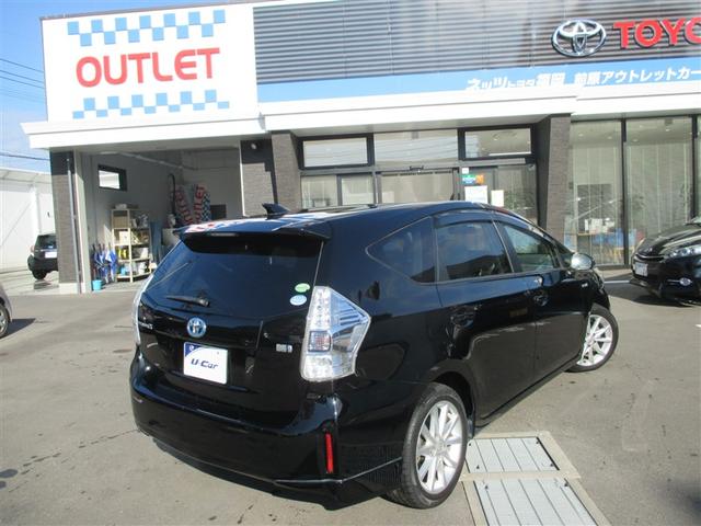 プリウスα Ｓ　スマキ－　ＤＶＤ視聴可　整備点検記録簿　リモコンキー　横滑り防止装置付き　ＰＷ　Ｂカメラ　ナビ・ＴＶ　サイドエアＢ　ＥＴＣ車載器　ＡＢＳ付き　アルミホイール　パワーステアリング　運転席エアバッグ　ＡＣ（5枚目）