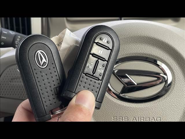 ムーヴキャンバス Ｇ　“メイクアップＳＡＩＩ”　社外メモリーナビ／両側電動スライドドア／衝突軽減ブレーキ／横滑り防止システム／電動ミラー／ワンセグＴＶ／プッシュスタート／スマートキー／アイドリングストップ／フロアマット／電動ミラー（36枚目）