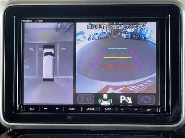 スペーシアカスタム ＨＹＢＲＩＤ　ＸＳ　全方位モニター用カメラパッケージ装着車　ナビゲーション／ＥＴＣ／全周囲カメラ／スマートキー／衝突被害軽減システム／レーンキープアシスト／クルーズコントロール／クリアランスソナー／シートヒーター／両側電動スライドドア／アイドリングストップ（8枚目）