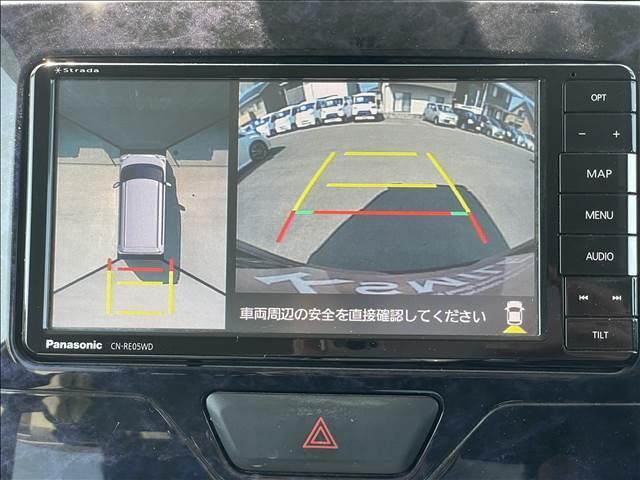 タント カスタムＲＳ　“トップエディションＶＳ　ＳＡＩＩＩ”　ナビゲーション／ＥＴＣ／全周囲カメラ／スマートキー／衝突被害軽減システム／オートマチックハイビーム／オートライト／シートヒーター／ベンチシート／両側電動スライドドア／ドライブレコーダー／サイドバイザー（8枚目）