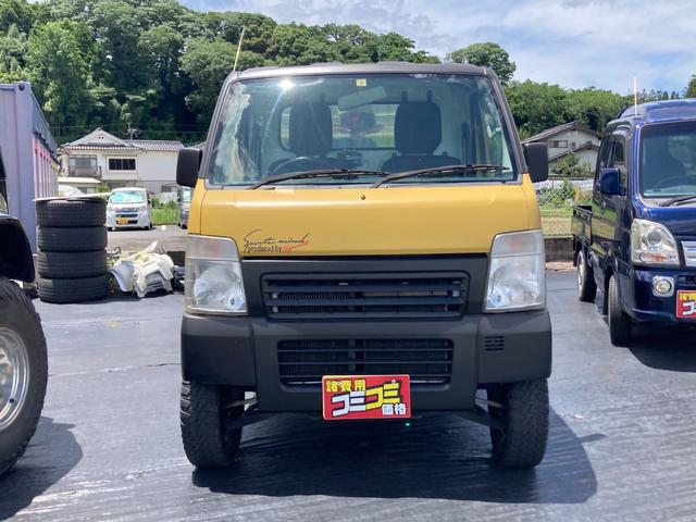 キャリイトラック 　全面塗装　２インチリフトＵＰ　５ＭＴ　車検令和８年４月　エアコン　パワステ　走行８９８００ｋｍ　全塗装　ライトレベライザー　シートカバー（3枚目）